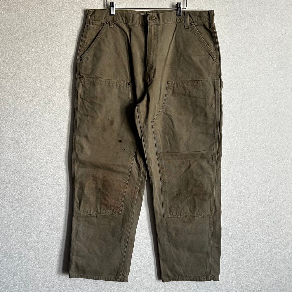 Carhartt B136 DES tan double knee work wear carpenter pants